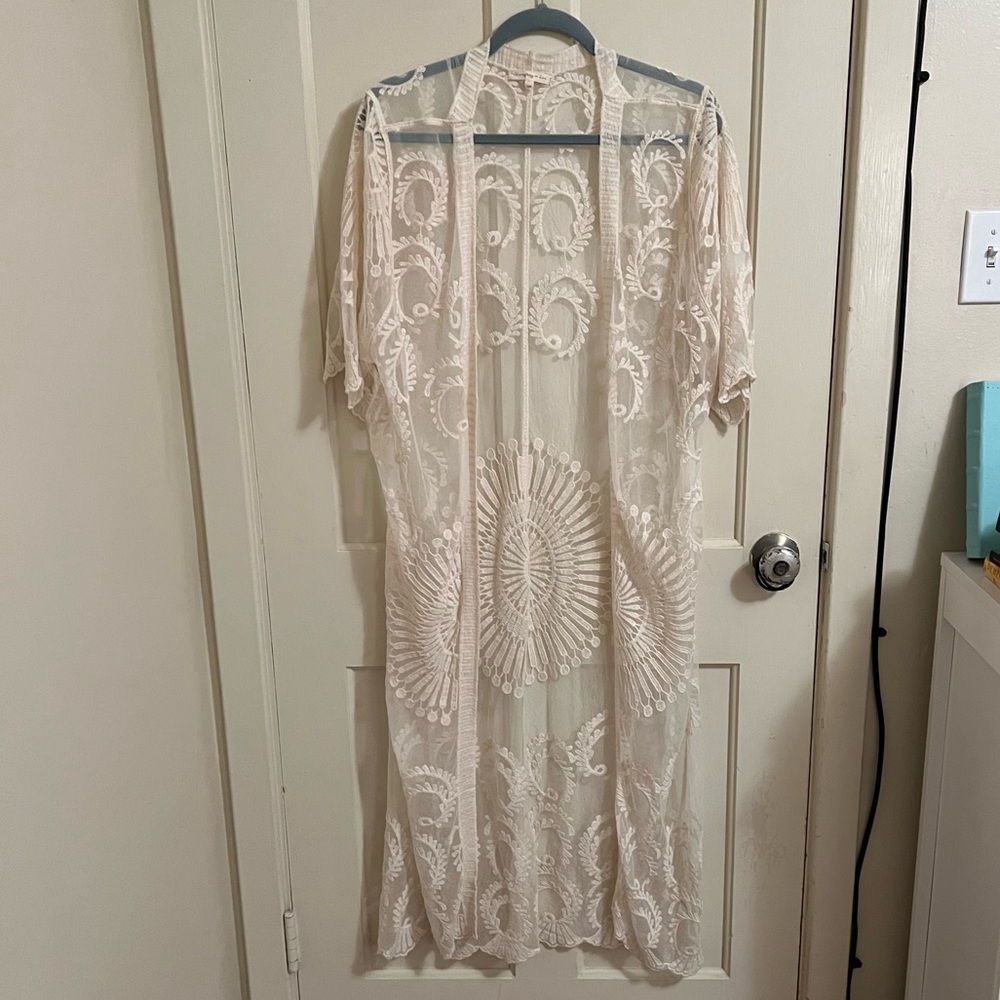 Angelica lace duster kimono